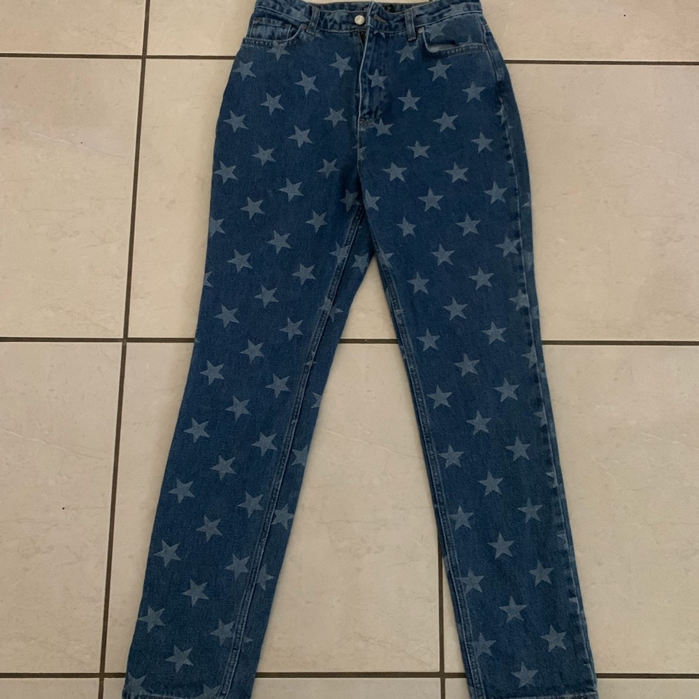 Nasty Gal High Waisted Star Jeans